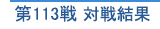 第113戦 対戦結果